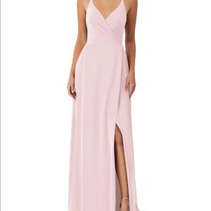 Size A4 Azazie Davis Dress Blushing Pink